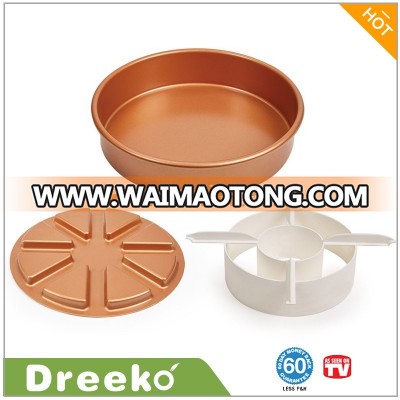 9 X 9" Perfect Copper 3 PC Round Cake Pan Set