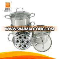 8Pcs Stainless Steel 201 Cookware Sets Kitchen Cooking Pot Set