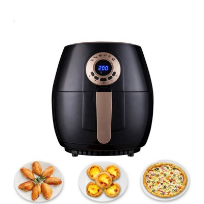 Touch control  round shape no oil electric LCD Display Air Fryer 4L