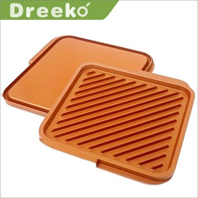 Nonstick Copper Double Sided Grill Pan and Griddle As Seen on TV