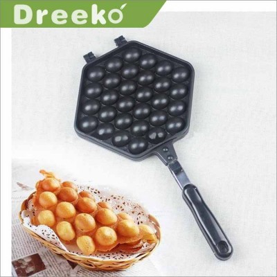 Egg Waffle Pan Non-Stick Grill Egg Cake Pan Egg Puff Waffle Maker Double Sided Pressure Pan